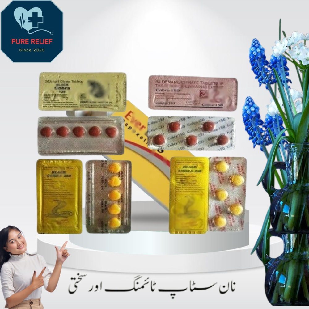 Black cobra125, 150, 200, 250mg 4x20 tablet imported Indian